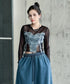 Denim Switch See-Through Top